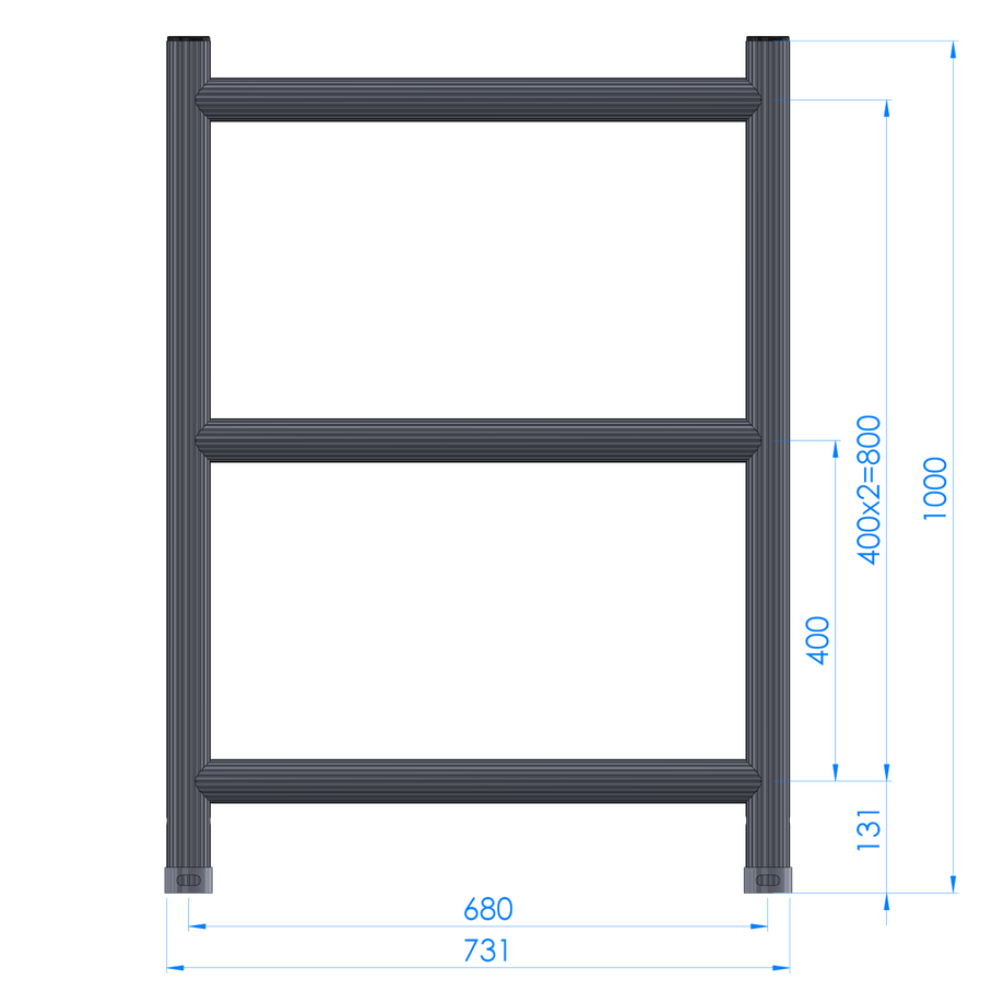 FG1 Narrow Guardrail – 1m