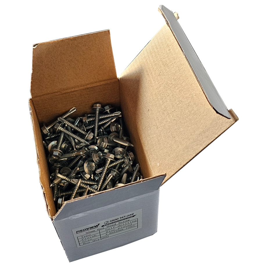 35mm Galvanised Tek Screw - Box of 200