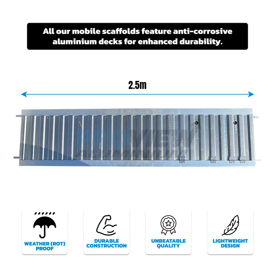 2500*600mm Aluminum Decking Platform with Hatch