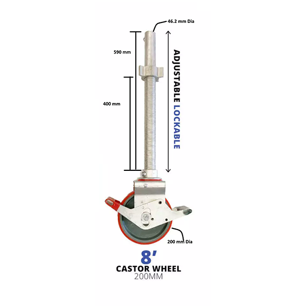 CWA8 – 200mm Lockable Scaffold Castor