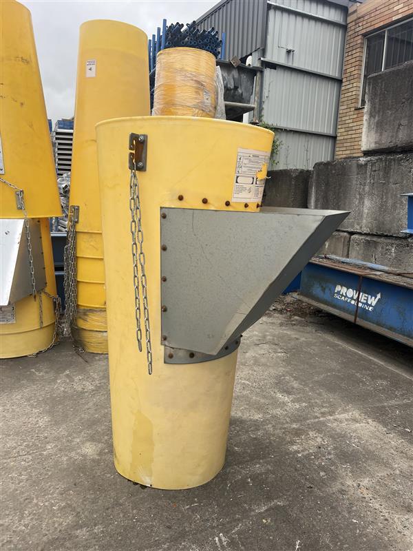 Rubbish chute branch/hopper with chains 0.6m
