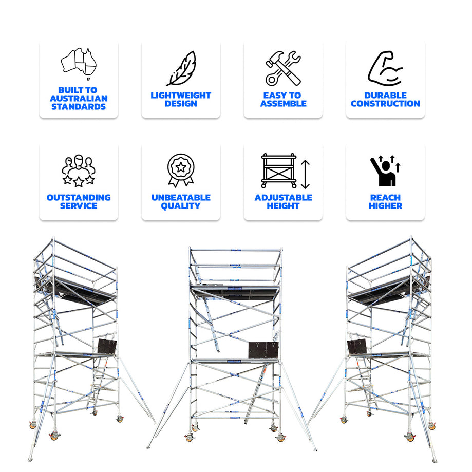 5.0m - 5.4m Narrow Aluminium Mobile Scaffold Tower