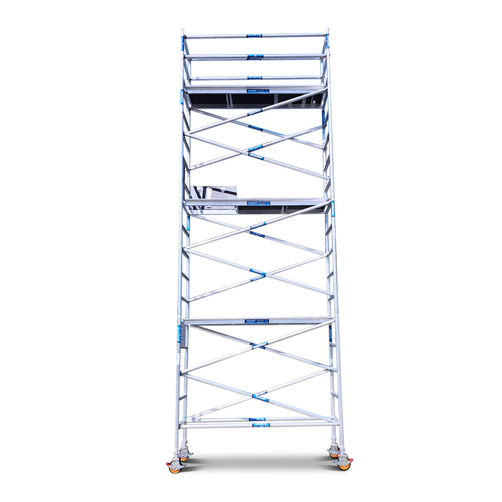 6.2m - 6.6m Narrow Aluminium Mobile Scaffold Tower (Standing Height) T
